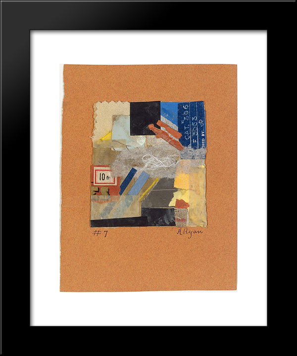 Number 7 20x24 Black Modern Wood Framed Art Print Poster by Ryan, Anne