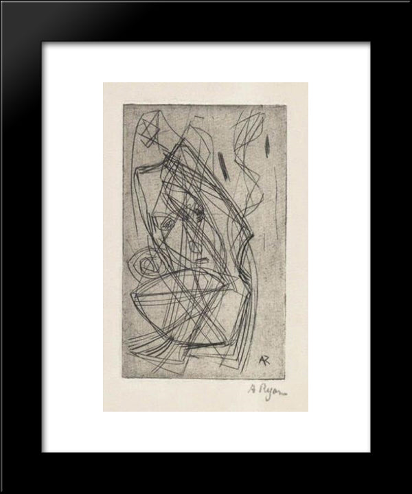Prostrating Figure 20x24 Black Modern Wood Framed Art Print Poster by Ryan, Anne