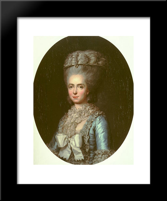 Portrait Of Princess Marie Adelaide Of France, Called Madame Adelaide 20x24 Black Modern Wood Framed Art Print Poster by Vallayer Coster, Anne