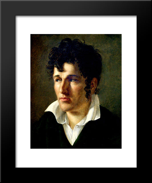 Francois-Rene De Chateaubriand 20x24 Black Modern Wood Framed Art Print Poster by Girodet, Anne Louis