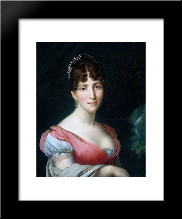 Hortense De Beauharnais 20x24 Black Modern Wood Framed Art Print Poster by Girodet, Anne Louis