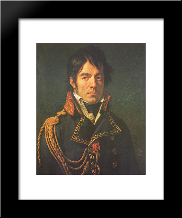 Le Baron Jean-Dominique Larrey 20x24 Black Modern Wood Framed Art Print Poster by Girodet, Anne Louis