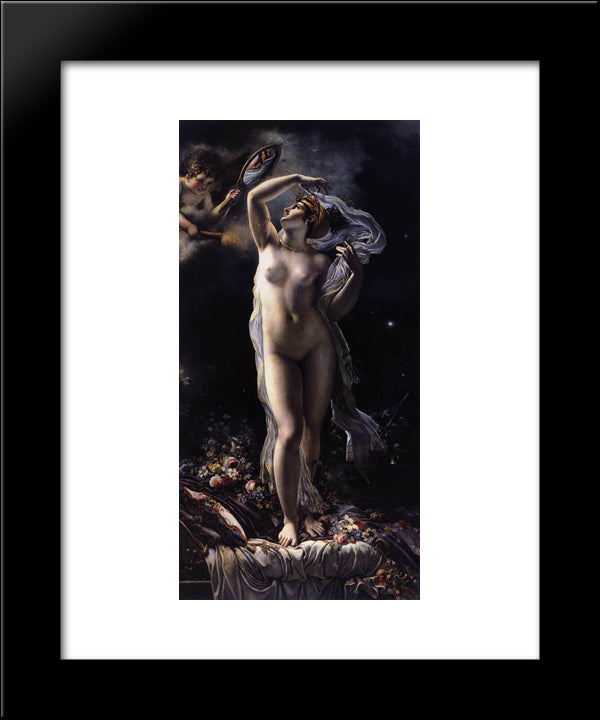 Mademoiselle Lange As Venus 20x24 Black Modern Wood Framed Art Print Poster by Girodet, Anne Louis