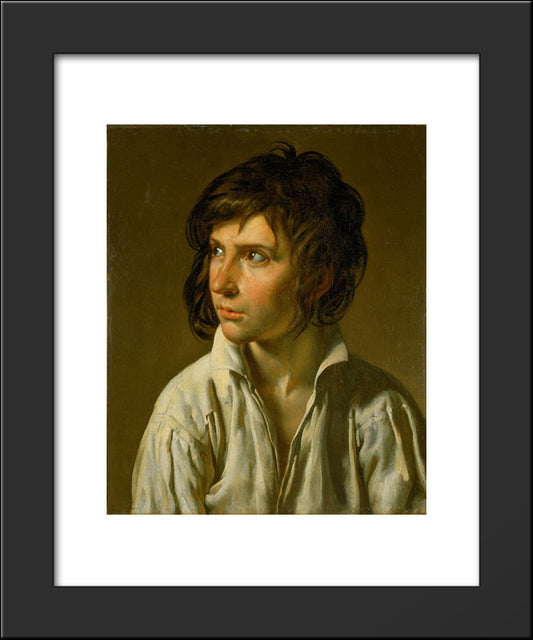 Portrait Of A Youth 20x24 Black Modern Wood Framed Art Print Poster by Girodet, Anne Louis