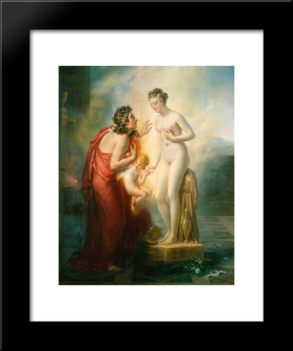 Pygmalion Et Galatee 20x24 Black Modern Wood Framed Art Print Poster by Girodet, Anne Louis