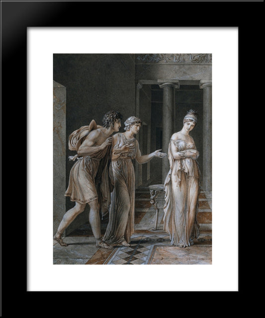 The Meeting Of Orestes And Hermione 20x24 Black Modern Wood Framed Art Print Poster by Girodet, Anne Louis