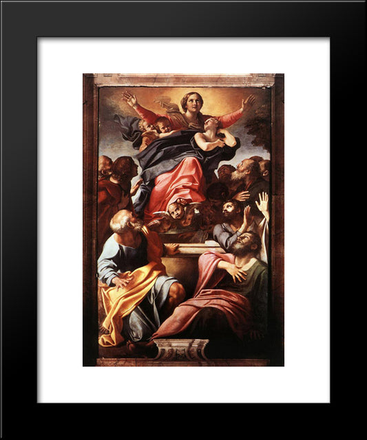 Assumption Of The Virgin Mary 20x24 Black Modern Wood Framed Art Print Poster by Carracci, Annibale