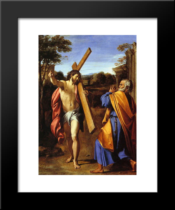 Lord, Whither Goest Thou 20x24 Black Modern Wood Framed Art Print Poster by Carracci, Annibale