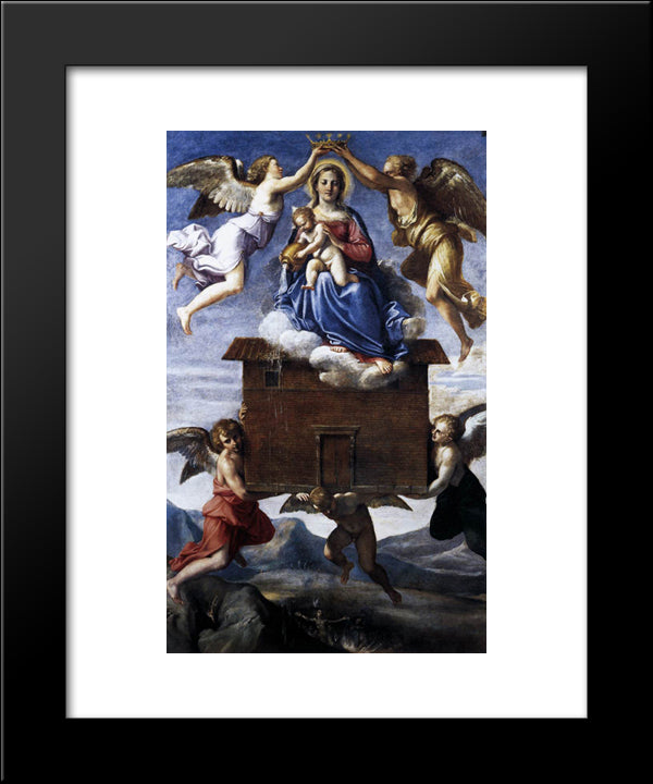 Translation Of The Holy House 20x24 Black Modern Wood Framed Art Print Poster by Carracci, Annibale