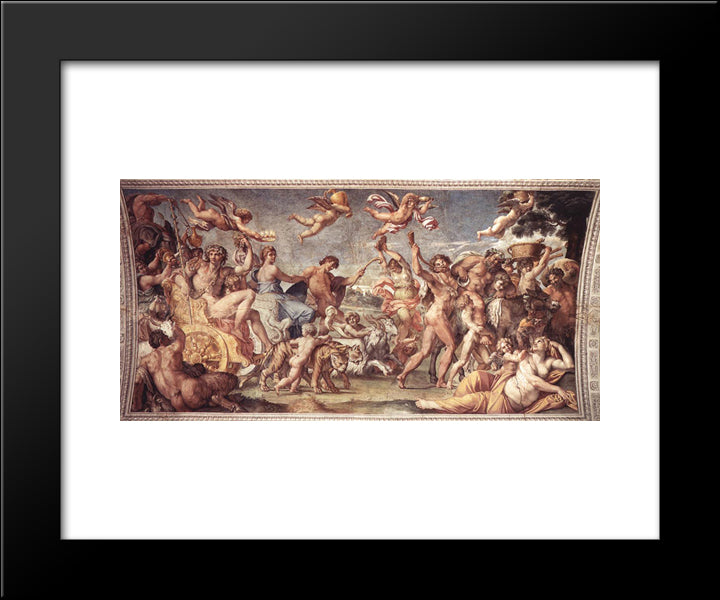 Triumph Of Bacchus And Ariadne 20x24 Black Modern Wood Framed Art Print Poster by Carracci, Annibale