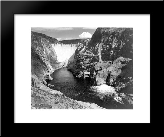 Boulder Dam 20x24 Black Modern Wood Framed Art Print Poster by Adams, Ansel