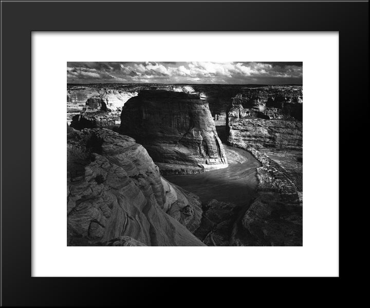 Canyon De Chelly 20x24 Black Modern Wood Framed Art Print Poster by Adams, Ansel