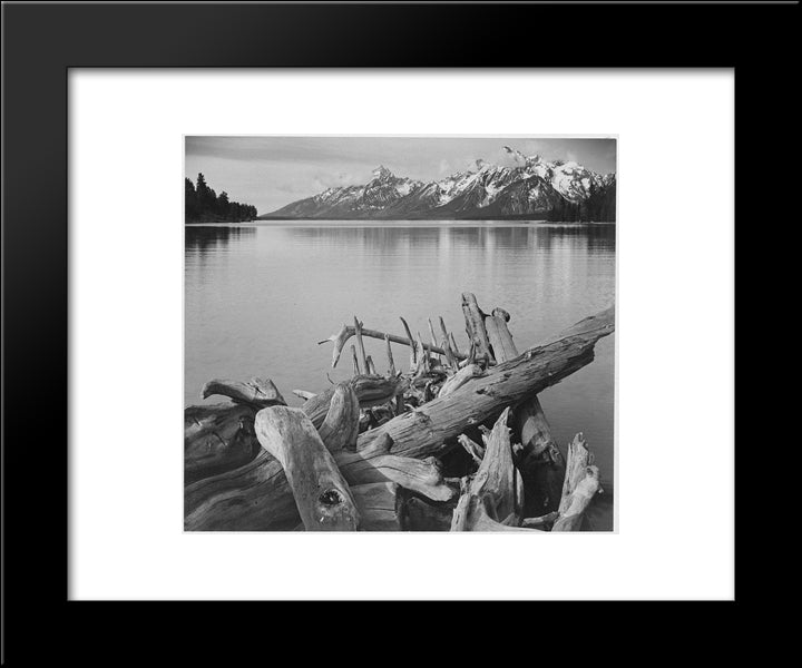 Grand Teton National Park, Wyoming 20x24 Black Modern Wood Framed Art Print Poster by Adams, Ansel