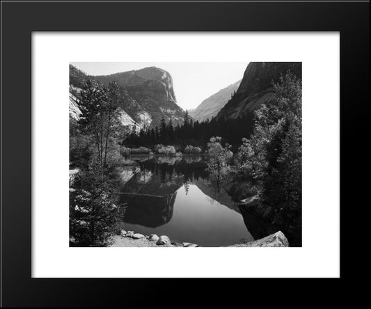 Mirror Lake, Morning, Yosemite National Park 20x24 Black Modern Wood Framed Art Print Poster by Adams, Ansel