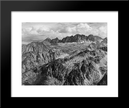 North Palisade From Windy Point 20x24 Black Modern Wood Framed Art Print Poster by Adams, Ansel