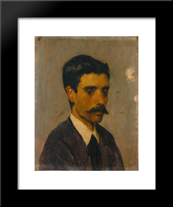 Auto-Retrato 20x24 Black Modern Wood Framed Art Print Poster by Silva Porto, Antonio da
