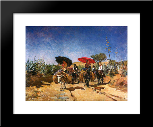 Volta Do Mercado 20x24 Black Modern Wood Framed Art Print Poster by Silva Porto, Antonio da