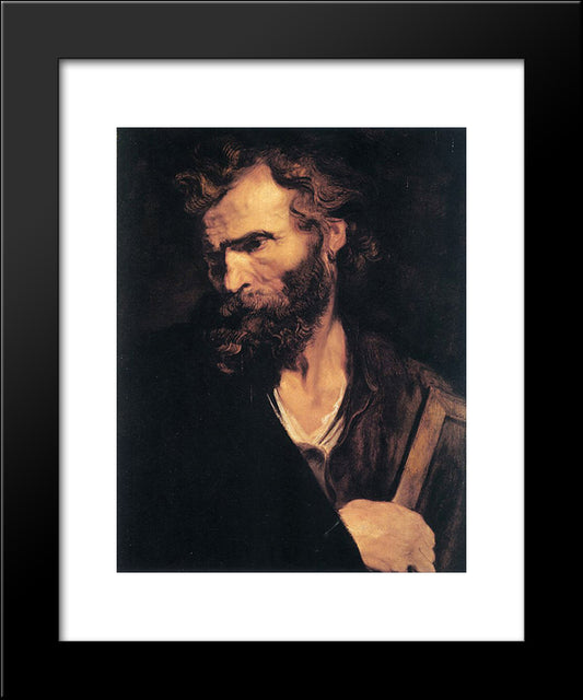 Apostle Jude 20x24 Black Modern Wood Framed Art Print Poster by van Dyck, Anthony