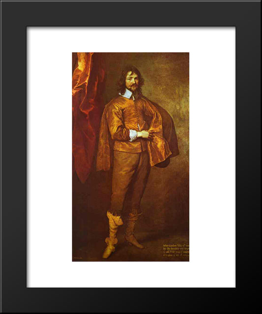 Arthur Goodwin, M.P. (Oil On Canvas) 20x24 Black Modern Wood Framed Art Print Poster by van Dyck, Anthony