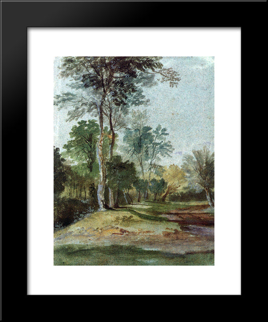Avenue In The Country 20x24 Black Modern Wood Framed Art Print Poster by van Dyck, Anthony