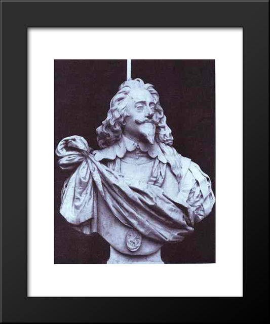 Charles I, King Of England, From Three Angles 20x24 Black Modern Wood Framed Art Print Poster by van Dyck, Anthony