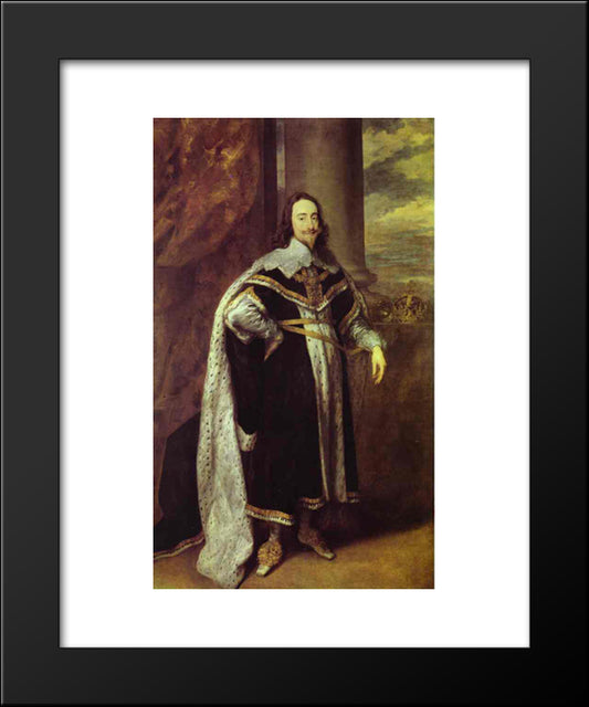 Charles I, King Of England 20x24 Black Modern Wood Framed Art Print Poster by van Dyck, Anthony