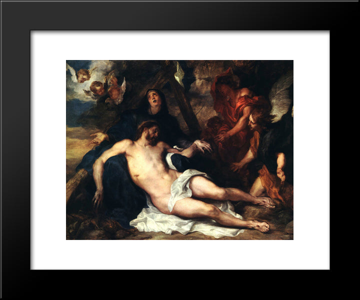 Deposition 20x24 Black Modern Wood Framed Art Print Poster by van Dyck, Anthony