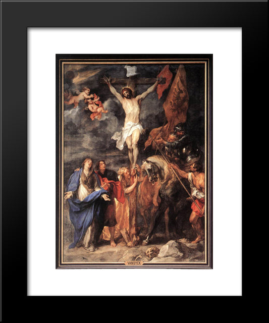 Golgotha 20x24 Black Modern Wood Framed Art Print Poster by van Dyck, Anthony