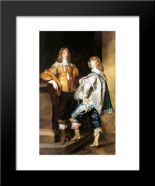 Lord John And Lord Bernard Stuart 20x24 Black Modern Wood Framed Art Print Poster by van Dyck, Anthony