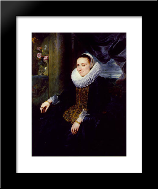 Margareta Snyders 20x24 Black Modern Wood Framed Art Print Poster by van Dyck, Anthony