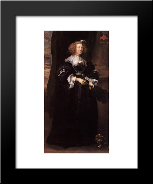 Marie De Raet 20x24 Black Modern Wood Framed Art Print Poster by van Dyck, Anthony