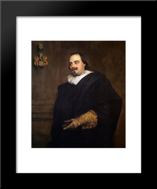 Pieter Stevens 20x24 Black Modern Wood Framed Art Print Poster by van Dyck, Anthony