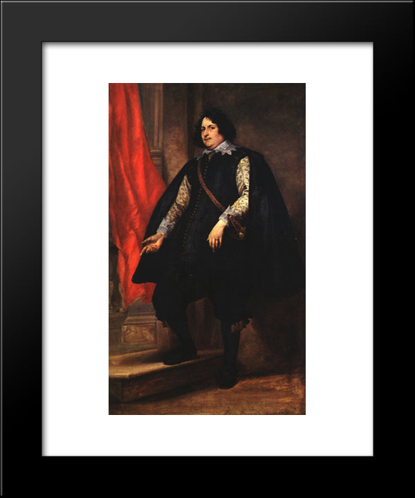 Portrait Of A Gentleman 20x24 Black Modern Wood Framed Art Print Poster by van Dyck, Anthony