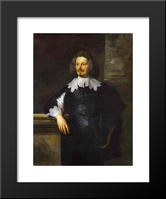 Portrait Of An English Gentleman 20x24 Black Modern Wood Framed Art Print Poster by van Dyck, Anthony