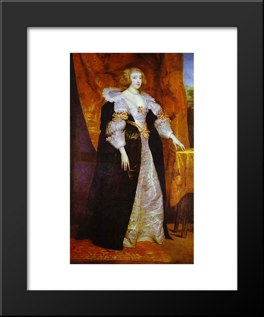 Portrait Of An Unknown Woman 20x24 Black Modern Wood Framed Art Print Poster by van Dyck, Anthony