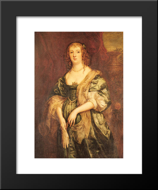 Portrait Of Anne Carr, Countess Of Bedford 20x24 Black Modern Wood Framed Art Print Poster by van Dyck, Anthony