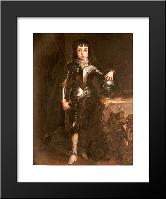 Portrait Of Charles Ii When Prince Of Wales 20x24 Black Modern Wood Framed Art Print Poster by van Dyck, Anthony