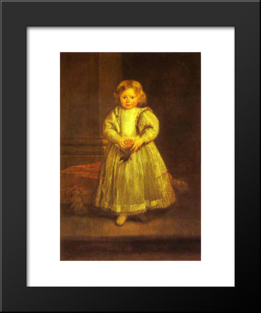 Portrait Of Clelia Cattaneo, Daughter Of Marchesa Elena Grimaldi 20x24 Black Modern Wood Framed Art Print Poster by van Dyck, Anthony