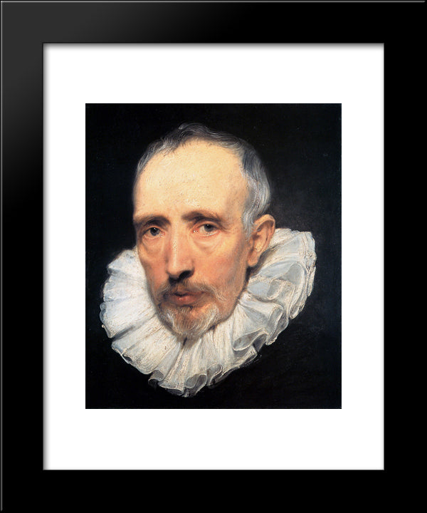 Portrait Of Cornelis Van Der Geest 20x24 Black Modern Wood Framed Art Print Poster by van Dyck, Anthony