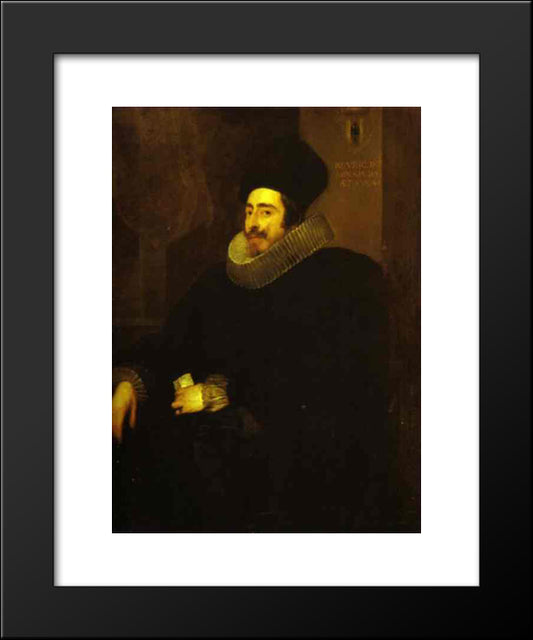 Portrait Of Giovanni Vincenzo Imperiale 20x24 Black Modern Wood Framed Art Print Poster by van Dyck, Anthony