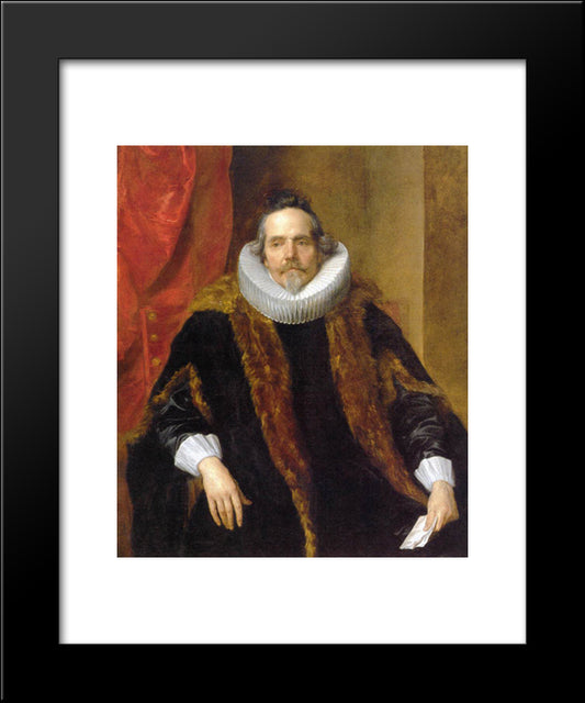 Portrait Of Jacques Le Roy 20x24 Black Modern Wood Framed Art Print Poster by van Dyck, Anthony