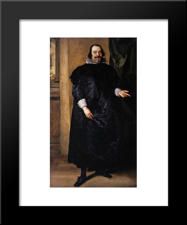 Portrait Of Joost De Hertoghe 20x24 Black Modern Wood Framed Art Print Poster by van Dyck, Anthony