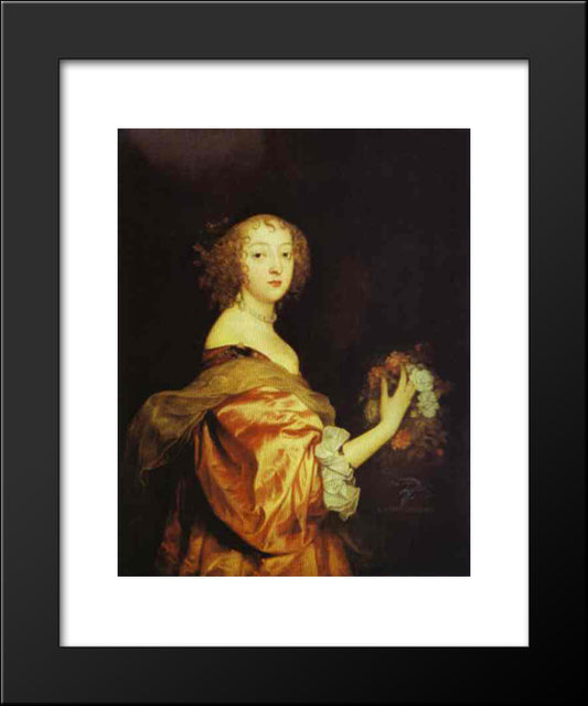 Portrait Of Lady D Aubigny 20x24 Black Modern Wood Framed Art Print Poster by van Dyck, Anthony