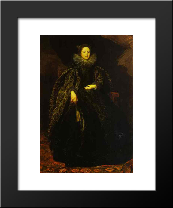 Portrait Of Marchesa Balbi 20x24 Black Modern Wood Framed Art Print Poster by van Dyck, Anthony