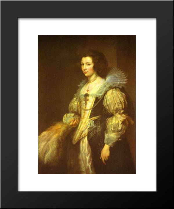 Portrait Of Maria Louisa De Tassis 20x24 Black Modern Wood Framed Art Print Poster by van Dyck, Anthony