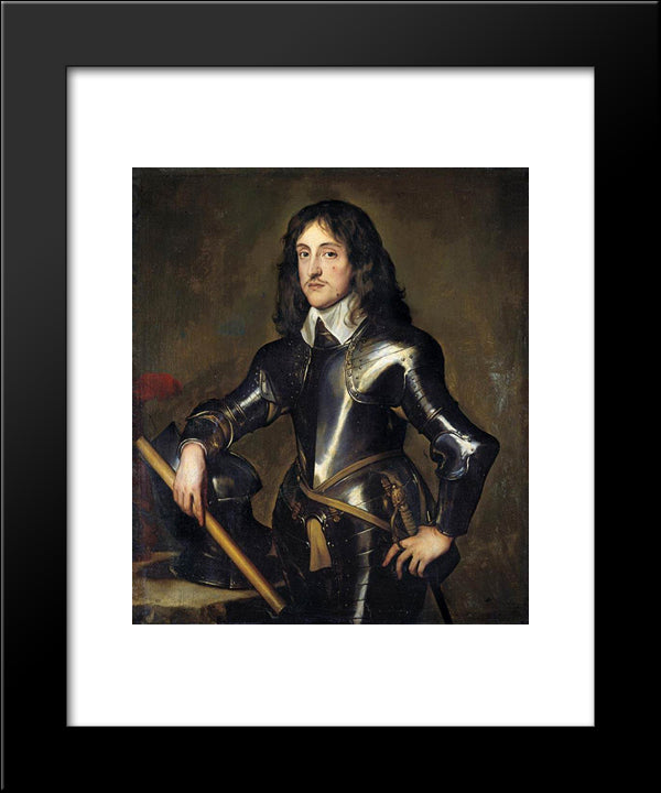 Portrait Of Prince Charles Louis, Elector Palatine 20x24 Black Modern Wood Framed Art Print Poster by van Dyck, Anthony