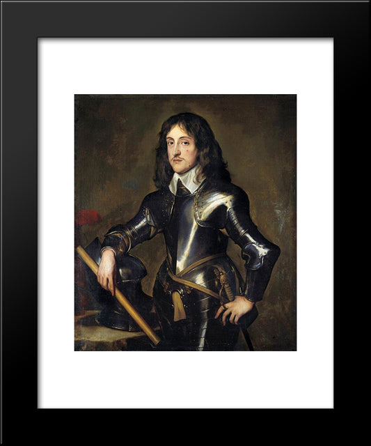 Portrait Of Prince Charles Louis, Elector Palatine 20x24 Black Modern Wood Framed Art Print Poster by van Dyck, Anthony