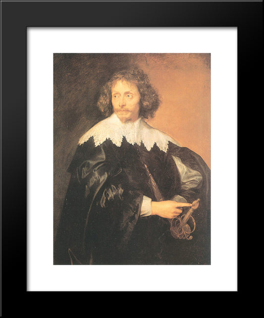 Portrait Of Sir Thomas Chaloner 20x24 Black Modern Wood Framed Art Print Poster by van Dyck, Anthony