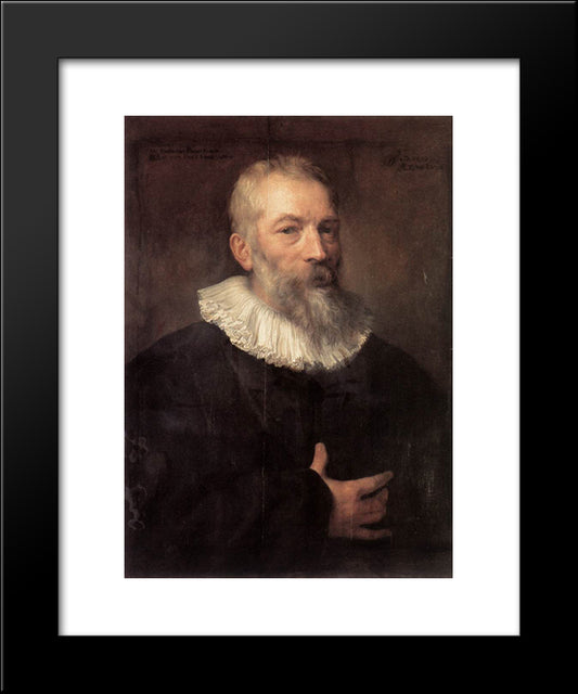 Portrait Of The Artist Marten Pepijn 20x24 Black Modern Wood Framed Art Print Poster by van Dyck, Anthony