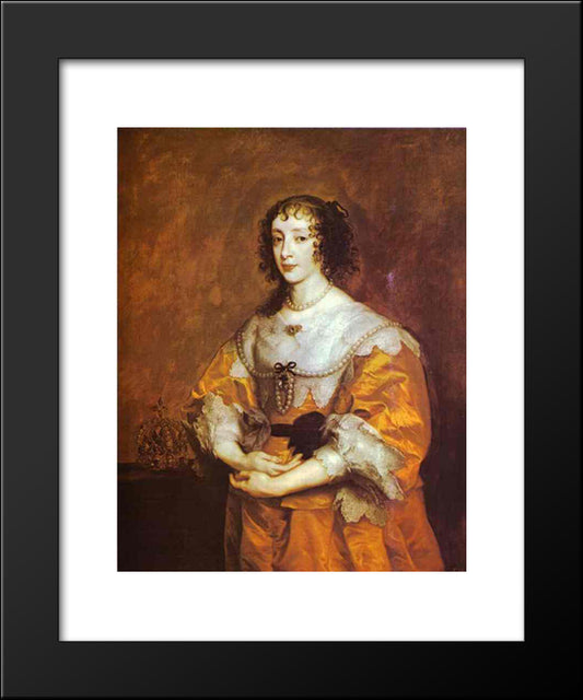 Queen Henrietta Maria 20x24 Black Modern Wood Framed Art Print Poster by van Dyck, Anthony